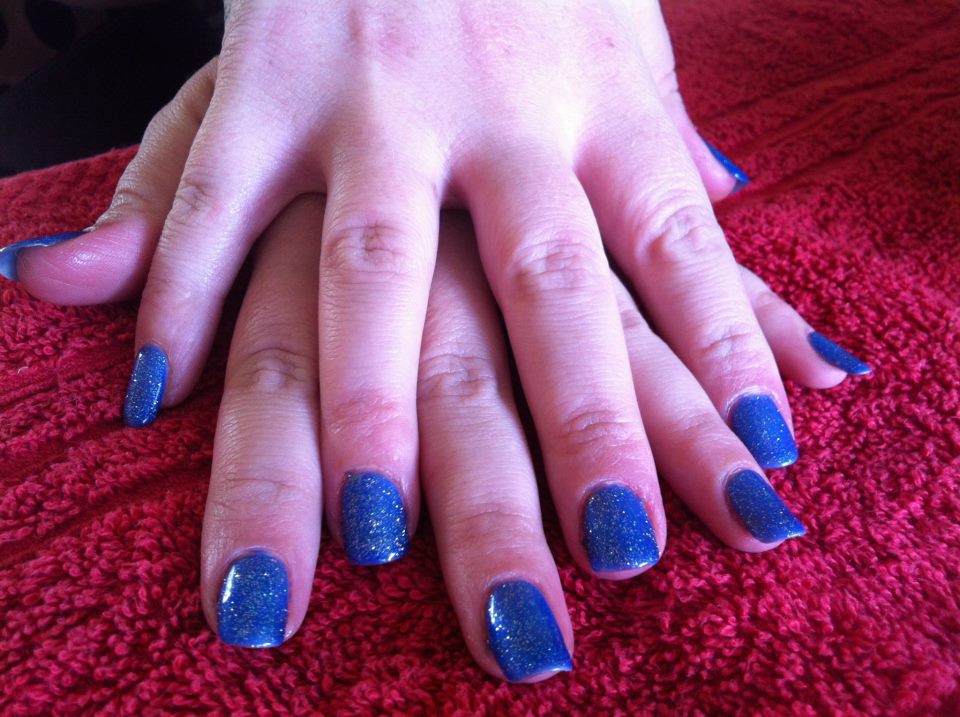 blue rockstar nails